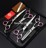 70inch 4pcsset JP440C Purple Dragon Pet Pet Scissors Silver Dog Shears Big Straight ThinningCurved Scissors LZS05082191729