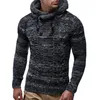 Hommes pull automne hiver pull tricoté Cardigan gris marine manteau pull à capuche veste Outwear taille S-3XL