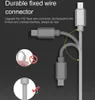 3 in 1 Nylon geflochtenes USB-Kabel Multi 2,4 A Schnellladegerät geflochtenes USB-Typ-C-Typ-C-Micro-USB-Kabel für Android-Smartphones