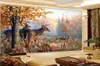 Zniżka na tanie tapeta Home Decor Niestandardowe Złoty Jesień Leśny Deer HD Animal Decoration Piękna tapeta