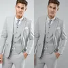Mode slim fit bruidegom smoking tuxedos piek revers groomsmen slijtage aangepaste bruiloft tuxedo beste man pakken blazer 3 stuk pak (jas + broek + vest + stropdas)