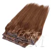 Coupe transparente européenne PU Wefts en 120g blonde couleur naturelle brun cuticule droite aligné Remy Vierge Virgin Hair Extensions de cheveux