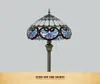 Europeisk stil Tiffany Golvlampa Stained Glass Light Barock Creative Retro Living Room Bedroom Coffee Shop Hall Hotell Golvljus