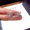 Diassista di lusso della moda Nuovi INSILI SCLITTERINI Diamond zircone adorabili orecchini per borchie a farfalla per donna Girls4668765