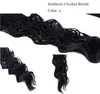 35 Strands / Pack Ombre färger Curly Wave Synthetiska virkade flätor Hårförlängningar 14inch Kanekalon Värmebeständig fibervridning 80g / pack