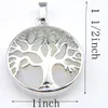 LuckyShine Tree of Life Hanger Vintage Prachtige Ronde Wit Maansteen Gems Zilver voor Vrouwen Sieraden Australië USA Hanger