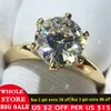 YHAMNI Classic Style Rose Gold Dazzling Crystal Ring 100% 925 Sterling Silver Fashion Zircon Rings For Women Silver 925 Jewelry YCR170