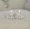 Silver Plated Rhinestone Diamond Earrings Bridal Jewelry Wedding Earrings Evening Party Jewelry Women Prom South Korea's anti allergic Star