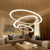 3 Rings Modern Led Pendant Light For Dining room Living room Kitchen Hanglamp White Acrylic LED Pendant Lamp AC110V 220V