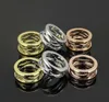 2019 Titanium steel Hot Fashiion Hollow out wedding spring rings for woman jewelry brand Vintage Jewelry The Latest 18k gold Love Ring