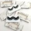 Dramatic 5D Mink Eyelashes Extra Long Full Strip Lashes 25mm Eyelash with Marble Box Wholesale Price G-EASY