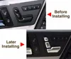 6pcs Car Door Seat Adjust Button Switch Cover Trim Chrome For Benz EW212 218 CLS GL K GL ML Class GL450