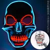 Twocolor Skull Flashing Mask Halloween Festa de Natal Horror Scary Creative Led Light Light Máscara pode ser personalizada
