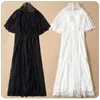 Chinese moderne qipao nationale trendjurk zwart wit vrouwelijke elegante vestido shanghai verhaal vrouwen lange etnische cheongsam jurk kleding