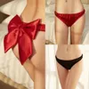 Partihandel-Bowknot Kvinnor Sexig Underkläder Thong G-String 2019 Ny Sommarbåge Back Fancy Soft Briefs Kostymer Panties Present