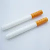 100pcs/lot Ceramic Cigarette Hitter Smoking Pipe Shape Yellow Filter Color 100pcs box 78mm 55mm One Hitter Bat Metal