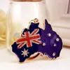 クリエイティブダイヤモンドオーストラリアの国旗スタイルのキーチェーンメンズキーホルダー合金金属ペンダントアクセサリー