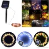 Solar Fairy light string battery powered waterproof 12 meters 100 LED string silver line firefly party light strip Garden Decorations K969-1