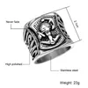 Högkvalitativa rostfritt stål Officers United States Marine Corps Ring Jewel Retro Silver Gold USMC Militära ringar Ankare Mäns smycken