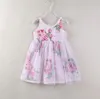 bébé filles vêtements dentelle fleurs robe 2019 nouvelles robes d'été sans manches floral gaze princesse robe enfants vêtements robe de soirée BY0945