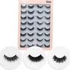 NIEUWE 16 Pairs Multipack Faux 3D Wimpers Handgemaakte Piekerige Pluizige Lange Valse Nertsen Natuurlijke Makeup Tools Wimpers