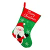 Christmas Stocking Torba Tkanina Paski Elk Skarpetki Kreskówki Santa Deer Pończocha Xmas Drzewo Wiszące Dekoracji Torba Snowman Santa Torba