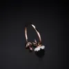 1 Stück Roségold Sakura Blumen Zirkon Zweige Muschelblumen Offener Ring Charmante Kirschblüte Verstellbare Ringe Damenschmuck294n