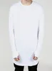 Camiseta masculina hip hop, manga longa, com punhos e buracos para polegar, bainha curva, roupa de rua masculina, tops s2xl3729194