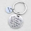 Everything I Am To Be Dad Mom Metal Letter Key Chain Rings for Men Women Car Keys Ring Pendant Thank You Mother's Day Birthday Gift Wholesale Stainless Steel