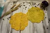 Partihandel 20cm Round Cotton Crochet Lace Doilies Fabric Felt som innovativ föremål för matsal Table Pad Coasters Mat