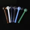 4inch Smoking Pipes Clear Colorful Pyrex Glass transparent Oil Burner Tube 12cm 10cm 16.5cm Tobcco Herb Burning Nail Tips Smoking Accessories