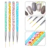 4pcs/set Nail Art Liner Painting Pen 3D Tips DIY Acrylic UV Gel Brushes Drawing Kit Flower Line Grid French Designer Manicure Tool