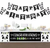 Joyeux Anniversaire Ballon Ensemble Panda Décoration De Fête À Thème Avec Bannière Gâteau Toppers Imprimé