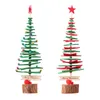 Noel dekorasyonları Diy kumaş ağacı dokuma olmayan parti masaüstü dekorasyon ev süsleri1