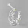 Factory price glass Water Pipe extraction tube percolator pipe 8.1 inches Glass Oil rig Bong