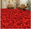 Rose Salon Chambre à coucher 3D Plancher Fond d'écran pour salle de bain imperméable