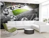 Papel tapiz para paredes 3 d para sala de estar, fondos de pantalla de fútbol, pintura de decoración de pared de fondo 3D