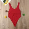 نساء فتيات الأسرة مطابقة ملابس السباحة أطفال طفلة بلا أكمام