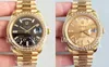 Watches for Men Automatic Cal.3255 Eta Watch Men's EW الإصدار تاريخ وقت Champagne Golden Diamond Gold EWF 228398 Wristwatches