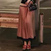 1.11 2019 Freie Verschiffen-Marken-gleiche Art-Kurzschluss-Rock-Frauen kleidet Reich-rote Art- und Weisepropm-Luxusmittekalb-Art SH