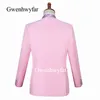 Gwenhwyfar 2019 Elegant Wedding Groom Tuxedo Pink Costume 2 pièces Luxury Floral Modèles Châle Repon Men Suit Part Prom Suite4968543