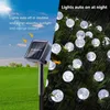 Globe Güneş Dize Işıkları, 20ft 30 LED Güneş Küre Işıkları, Su Geçirmez Modlar Veranda, Çim, Bahçe, Düğün, Parti İçin Kristal Top Aydınlatma