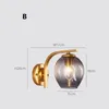 Nordique moderne mur LED lampes boule de verre salle de bain miroir chevet escalier américain rétro lumière applique luminaires d'intérieur