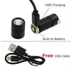 New Pocket Mini LED Flashlight USB Rechargeable Portable Waterproof White Light Keychain Torch Super Small Lanterna with Battery356472453