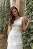 Amazing Mermaid Beaded Lace Backless Wedding Dresses One Shoulder Neck Plus Size Sequined Bridal Gowns Sweep Train Trumpet Robe de Mariée