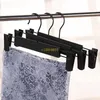 50pcs Plastic Black Hanger For Lingerie Underwear Anti-skidding Clothing Pants Skirt Clip Hangers Rack