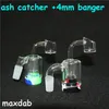 물 담뱃대 미니 2 인치 유리 애쉬 포수 재고 5ml 실리콘 컨테이너 14mm 18mm 두꺼운 Pyrex Ashcatcher Bong Water Pipes for Dab Rigs 꿀 수집기