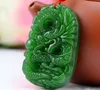 Zodiaco Dragon Pendant Xinjiang mongolo Hetian Jasper pendente del drago verde di spinaci