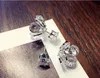 Women Fashion Jewelry Diamond Glowworm Design silver color Stud Earrings Gift