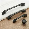 850-128 Matte Black Cabinet Handles estilo americano Kitchen Cupboard porta puxa maçanetas de gaveta Moda Móveis Handle Hardware